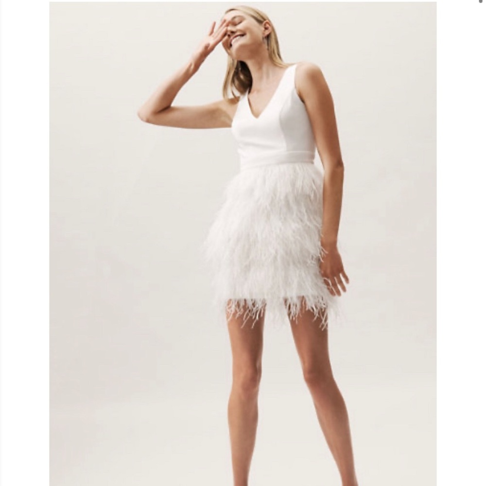BHLDN Anthem Dress feather cocktail dress NWT sm